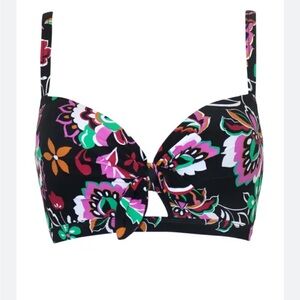 Pour Moi Floral Bathing Suit Top 38D Underwire